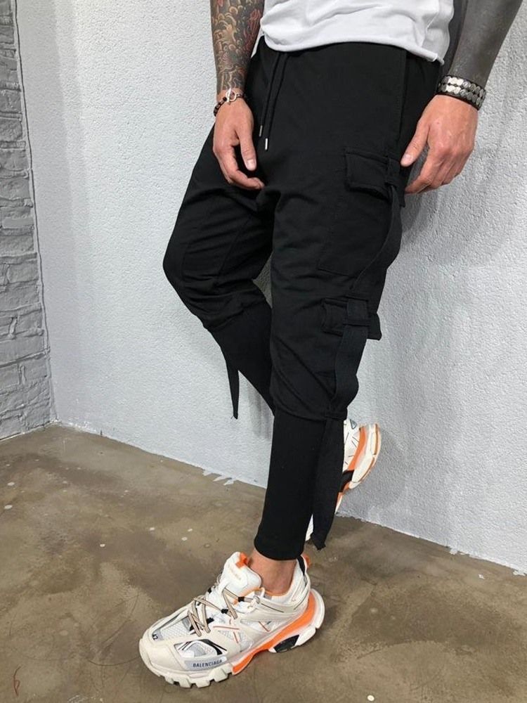 Pantalons Baggy Pour Hommes Pantalons Décontractés À Ressorts Ensachés