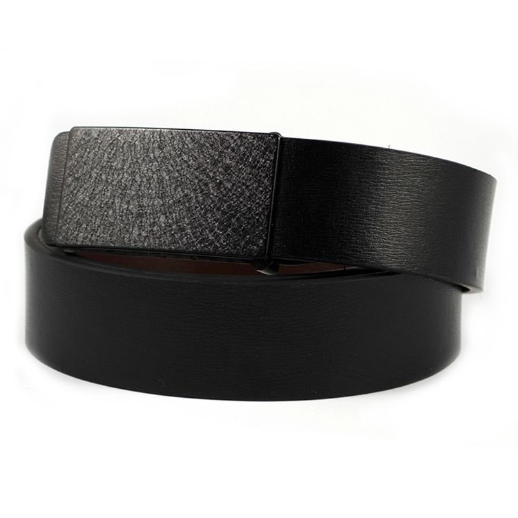 Ceinture En Cuir À Boucle Lisse Pour Hommes