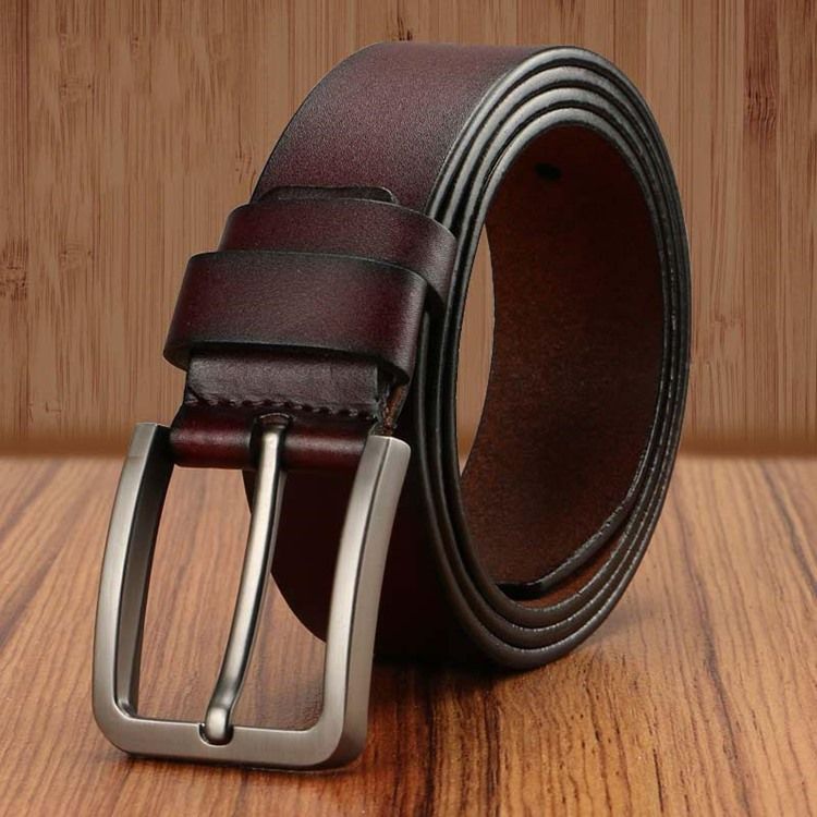 Ceinture En Cuir Double Couleur Pour Hommes