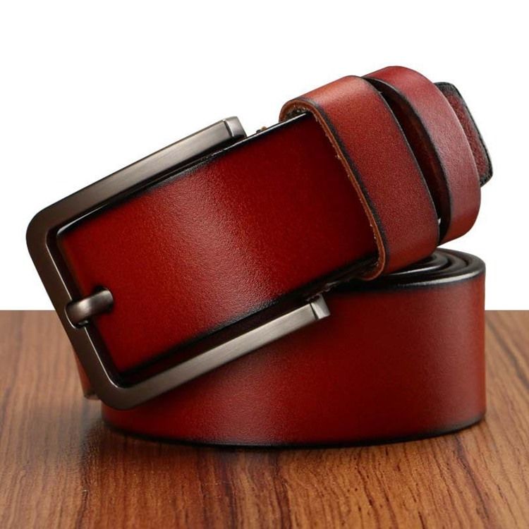 Ceinture En Cuir Double Couleur Pour Hommes