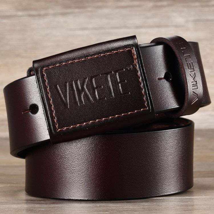 Ceinture En Cuir Véritable Pour Hommes Avec Boucle Ardillon En Peau De Vache