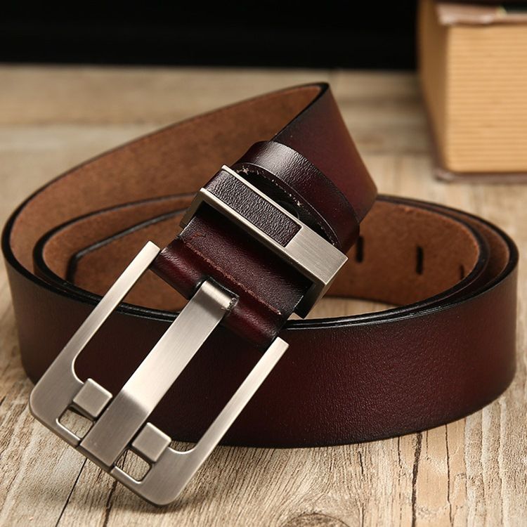 Ceinture D'affaires Large En Cuir Pour Hommes