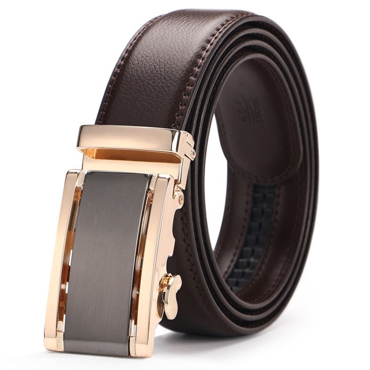 Ceinture De Mode Pour Hommes À Boucle Automatique En Cuir