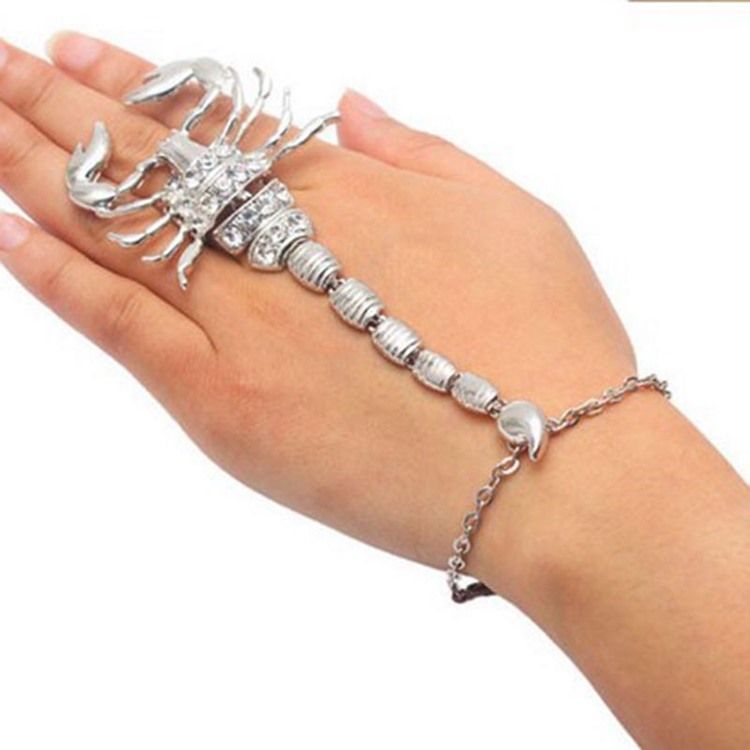 Bracelet À Breloques Strass Scorpion