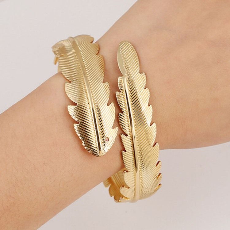 Bracelet Femme Feuille Unie