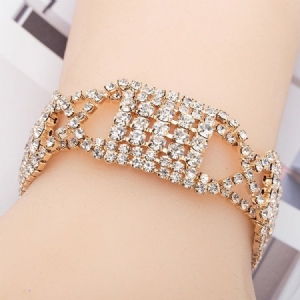 Bracelets À Breloques Pour Femme Anniversaire Strass Romantique