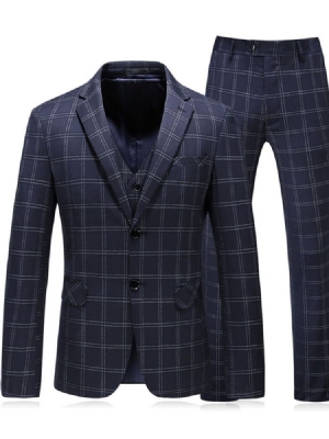 Blazer À Carreaux À La Mode Pour Homme