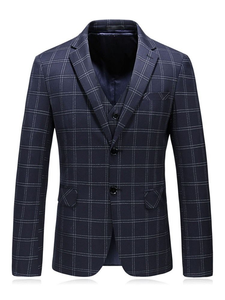 Blazer À Carreaux À La Mode Pour Homme