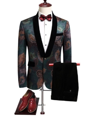 Blazer À Un Bouton À Imprimé Floral Pour Homme