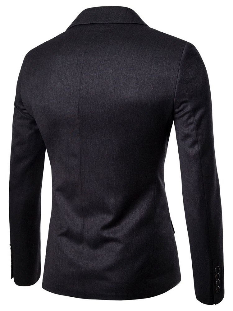 Blazer Uni À Boutonnage Simple Pour Homme 2 Pièces