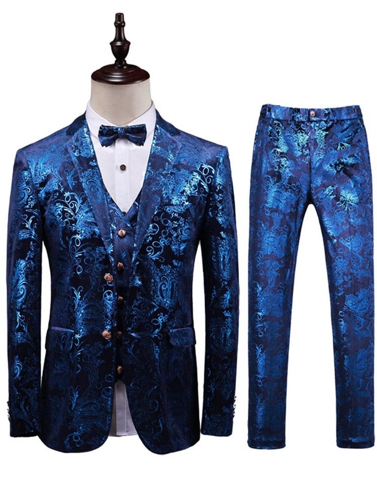 Costume Habillé À Fleurs Pour Hommes