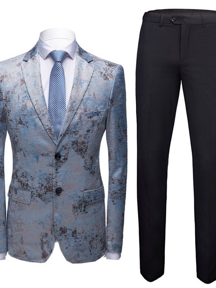 Costume Habillé Pour Homme Avec Poche Blazer À Boutonnage Simple