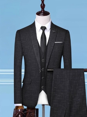 Costume Habillé Pour Homme Avec Poche À Boutonnage Simple