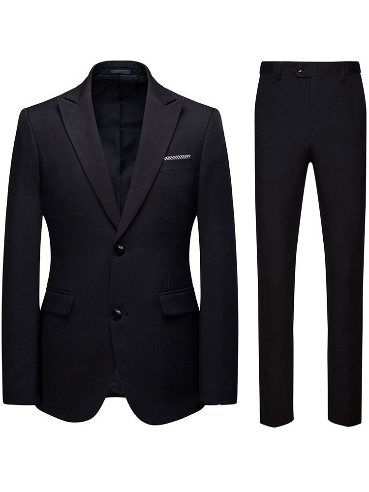 Costume Habillé Pour Homme Avec Poche À Boutonnage Simple Blazer