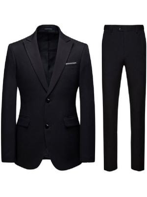 Costume Habillé Pour Homme Avec Poche À Boutonnage Simple Blazer