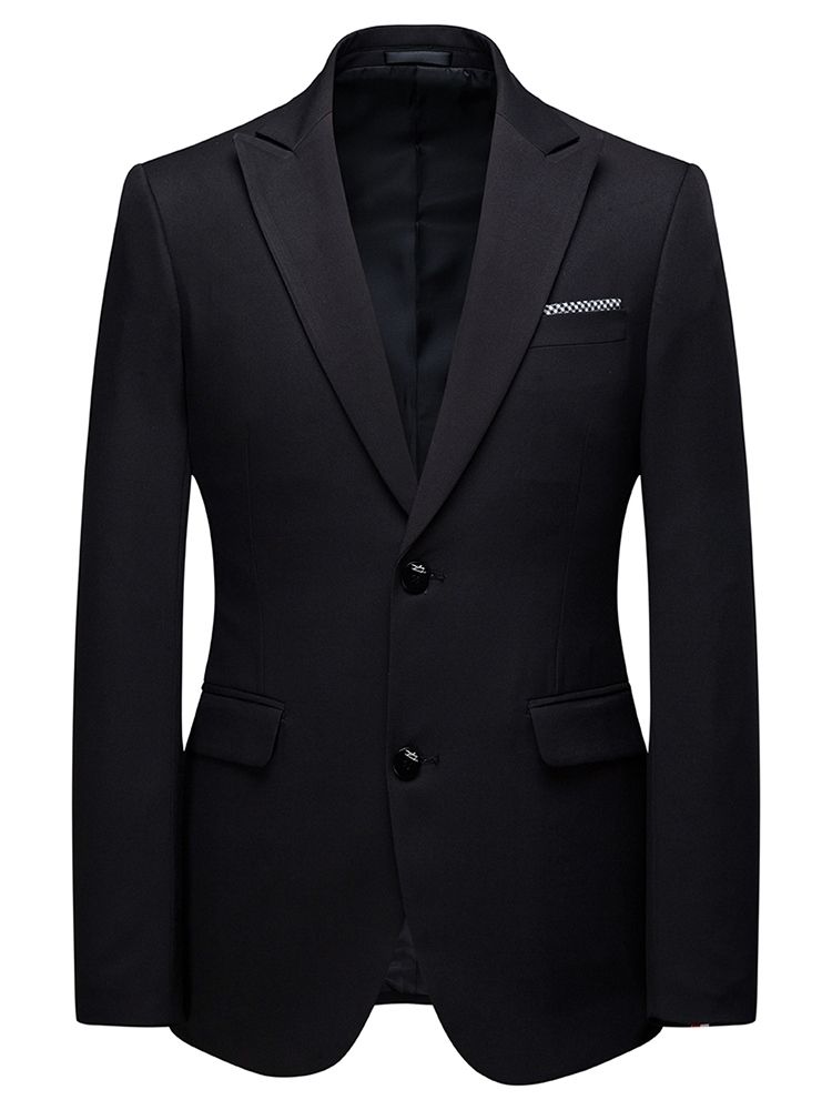 Costume Habillé Pour Homme Avec Poche À Boutonnage Simple Blazer