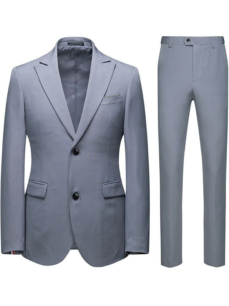 Costume Habillé Pour Homme Avec Poche À Boutonnage Simple Blazer