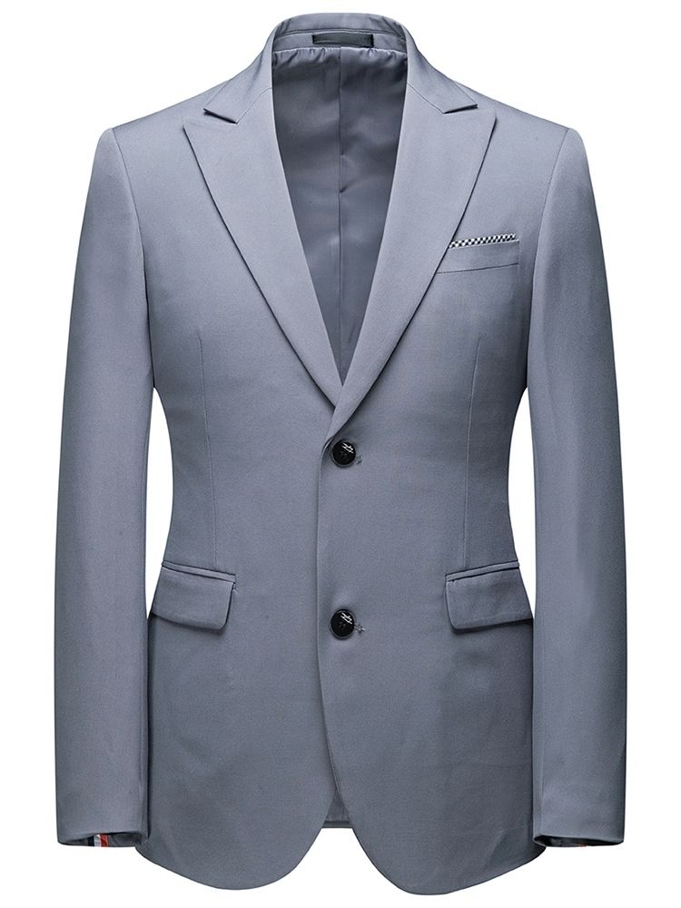 Costume Habillé Pour Homme Avec Poche À Boutonnage Simple Blazer