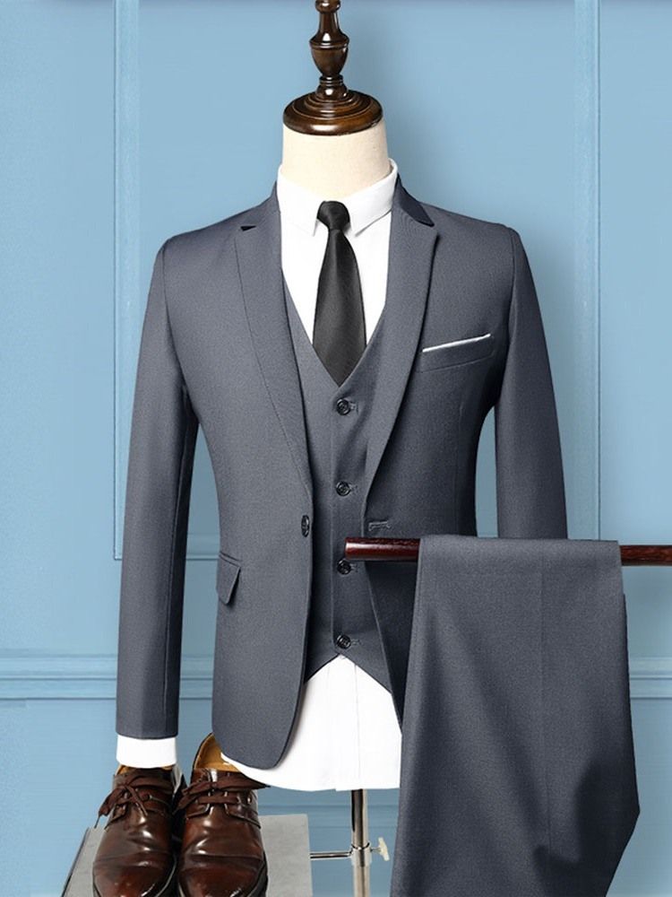 Costume Habillé Pour Homme À Un Bouton Avec Poche Blazer