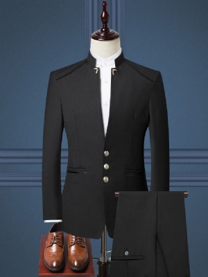 Costume Habillé À La Mode Pour Hommes Avec Poche Unie