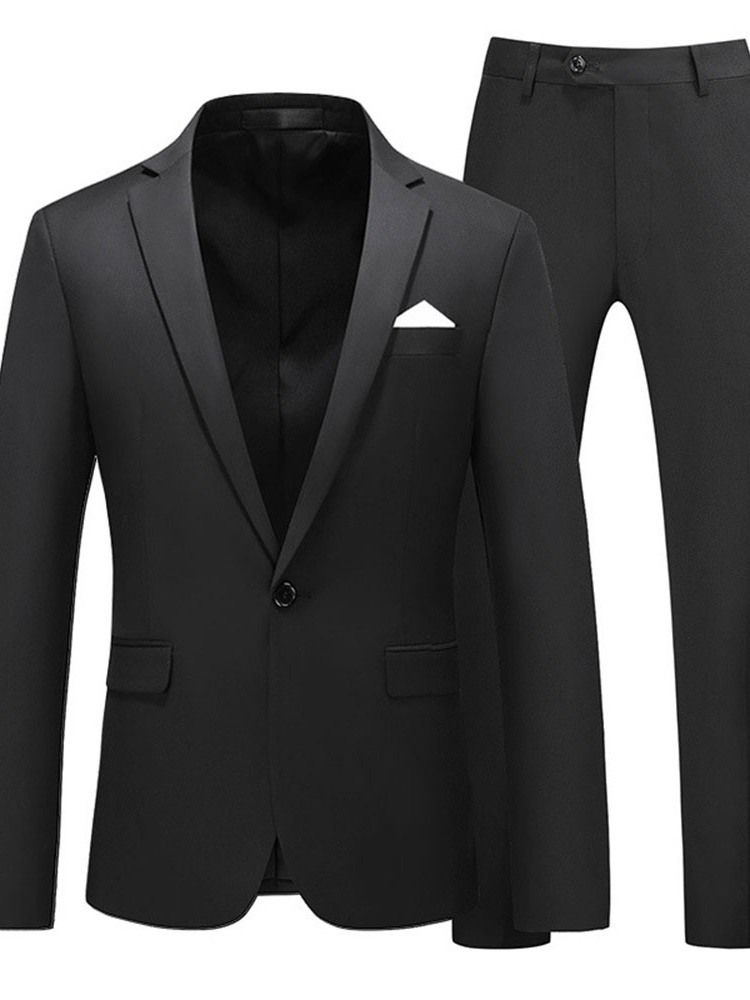 Costume Habillé À Un Bouton Pour Homme Blazer Uni