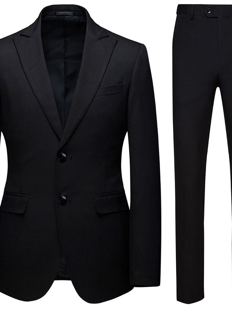 Costume Habillé Unie À Boutonnage Simple Pour Hommes