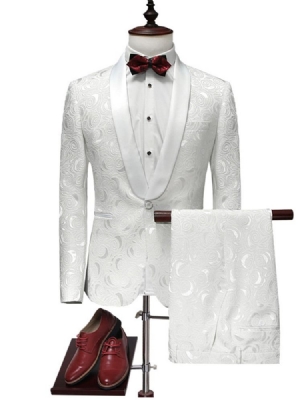 Costume Homme Blanc Classique À Un Bouton