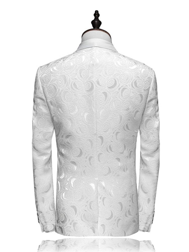 Costume Homme Blanc Classique À Un Bouton