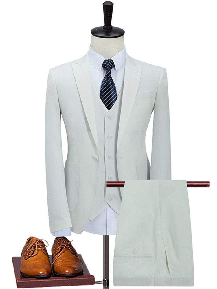 Costume Simple Pour Hommes D'affaires À Un Bouton