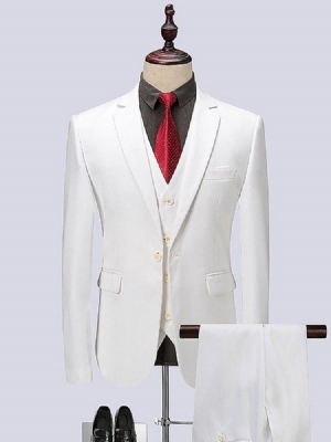 Costumes De Mariage Pour Hommes 3 Pièces Unis Blancs