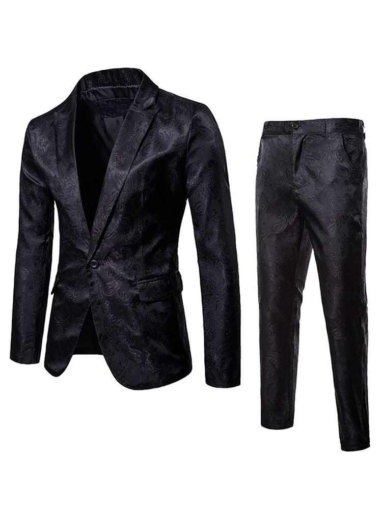 Pantalon De Blazer Imprimé À Un Bouton Costumes Décontractés Pour Hommes