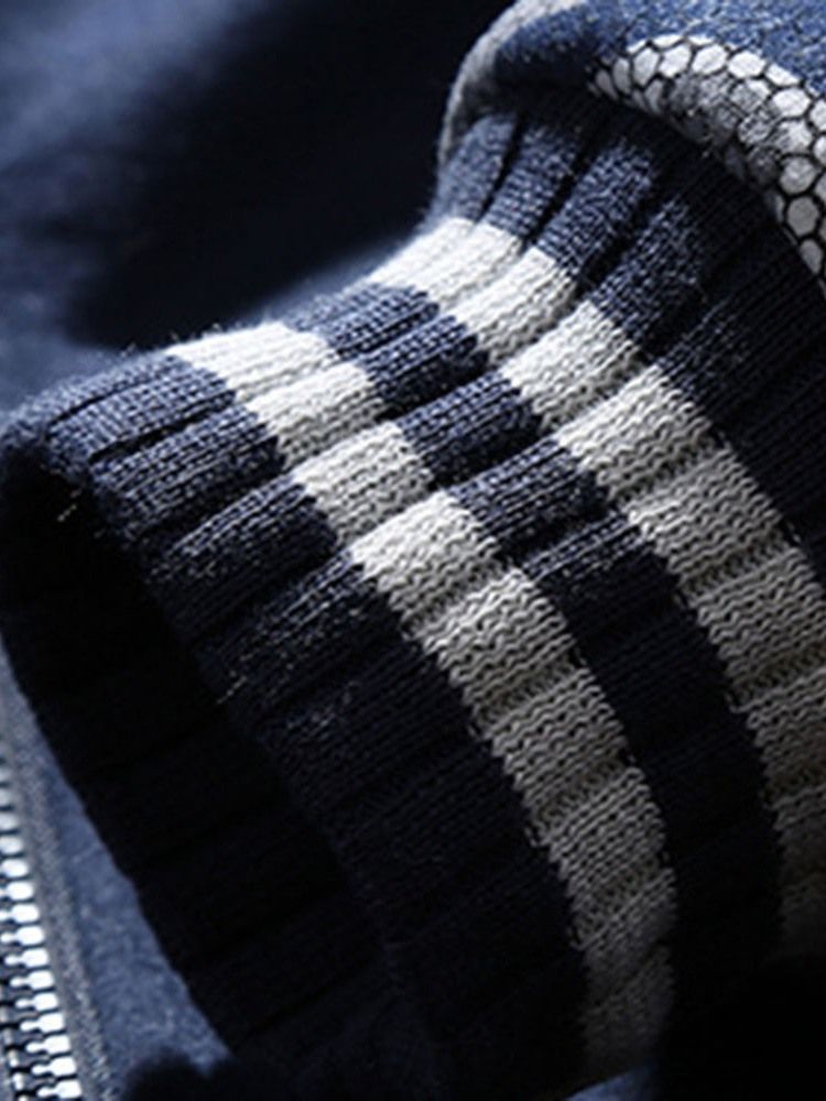 Sweat À Capuche Décontracté Zebra Stripe Style Winter Outfit Pour Hommes