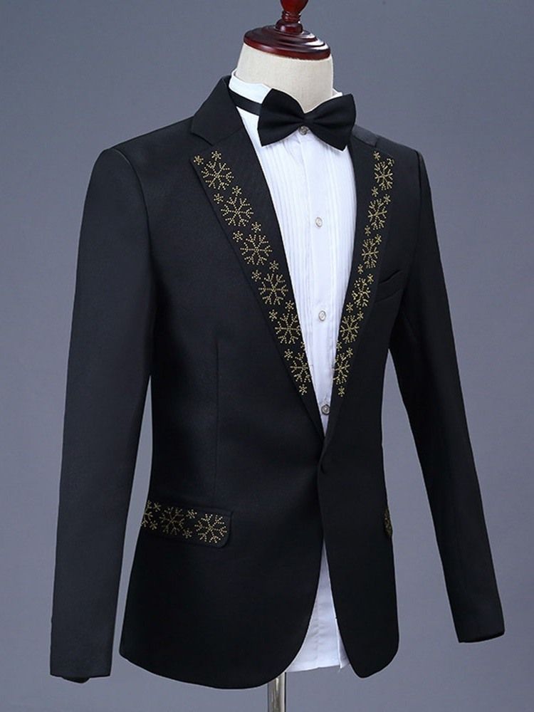 Un Bouton Diamant Blazer Pantalon Hommes Robe De Soirée Costume