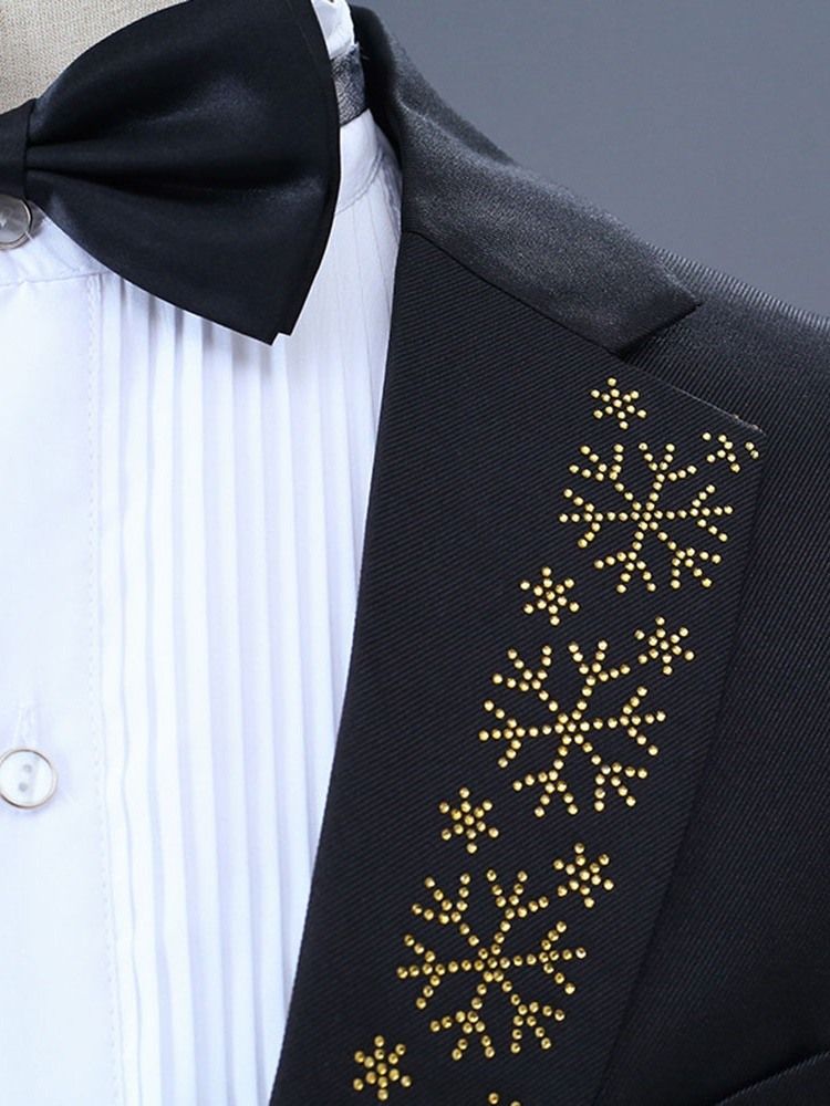 Un Bouton Diamant Blazer Pantalon Hommes Robe De Soirée Costume