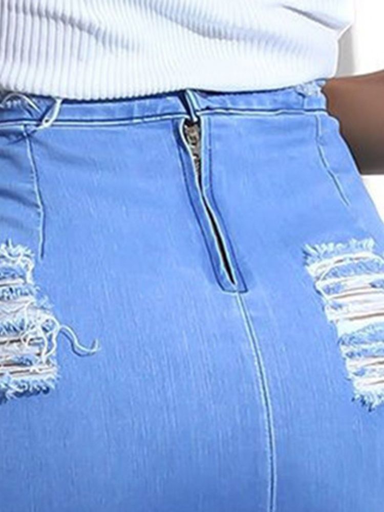 Jupe Décontractée Moulante À Taille Haute Et Au Genou Pour Femmes