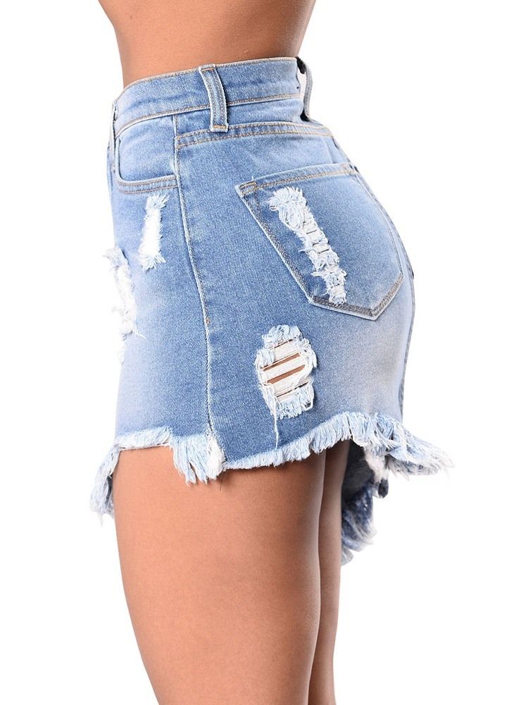 Mini Jupe Asymétrique En Denim Pour Femmes