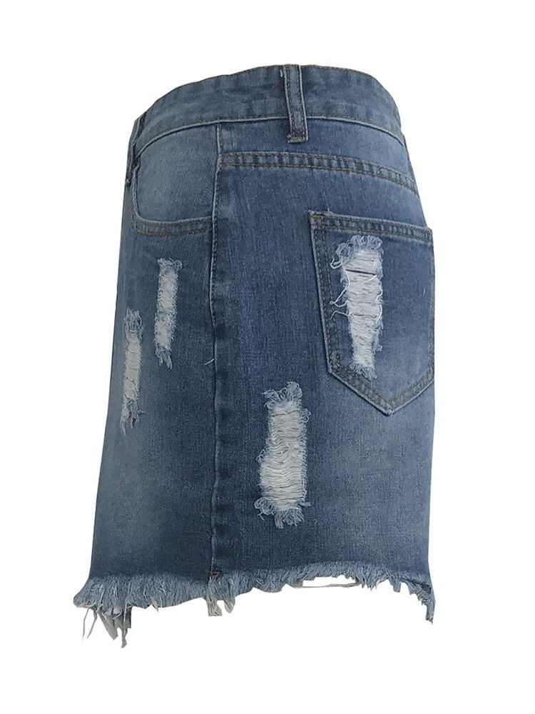 Mini Jupe Asymétrique En Denim Pour Femmes