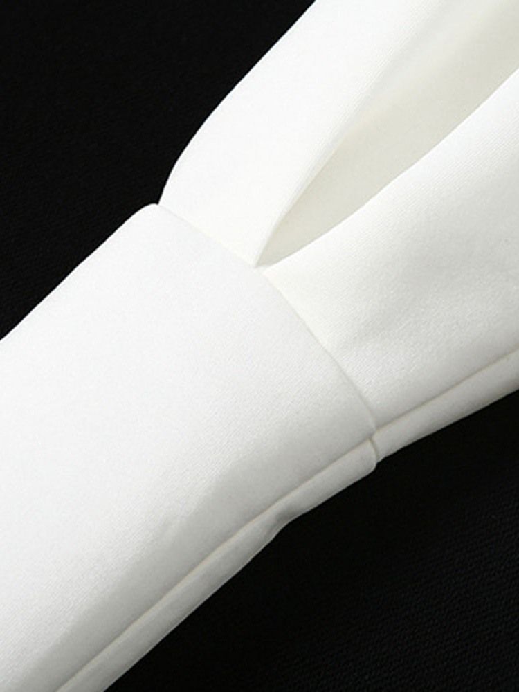 Robe À Boutonnage Simple À Manches Longues Au-dessus Du Genou Pour Femmes