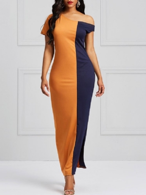 Robe Pour Femmes Moulante À Blocs De Couleur