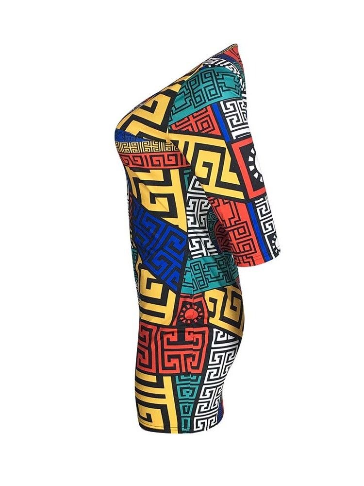 Robe Fourreau À La Taille Moyenne Et À La Mode Africaine Pour Femmes