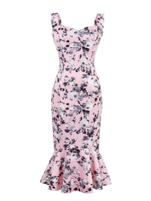 Robe Moulante Rose Sirène Pour Femme