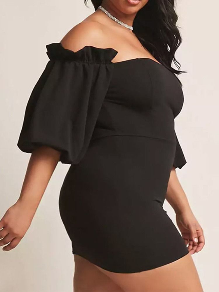 Robe Moulante Sexy À Manches Trois-quarts Pour Femmes Au-dessus Du Genou