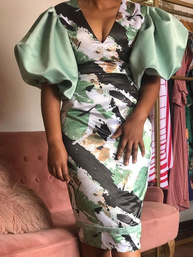 Robe Moulante À Taille Haute Et À Manches Longues Pour Femmes