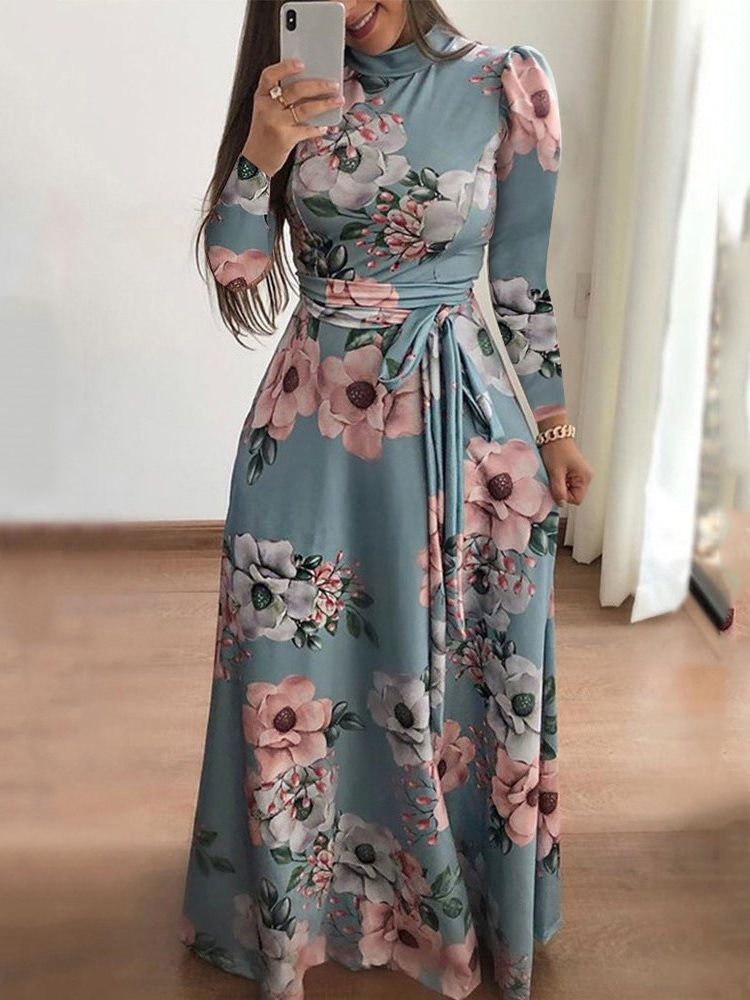 Robe De Printemps À Lacets Et À Encolure En V Pour Femmes