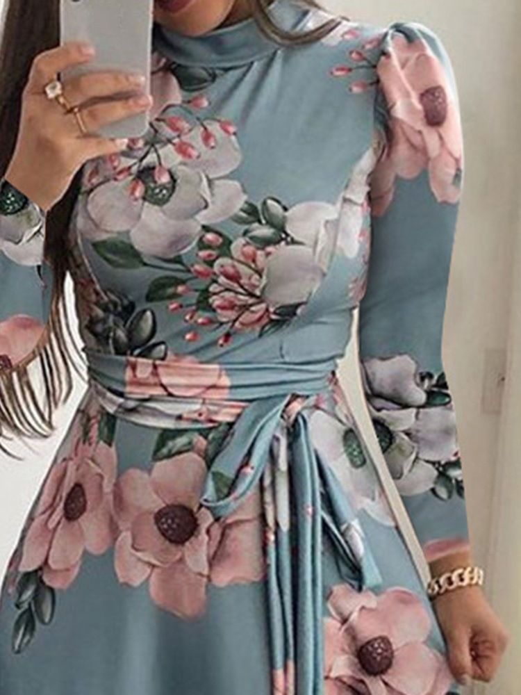 Robe De Printemps À Lacets Et À Encolure En V Pour Femmes