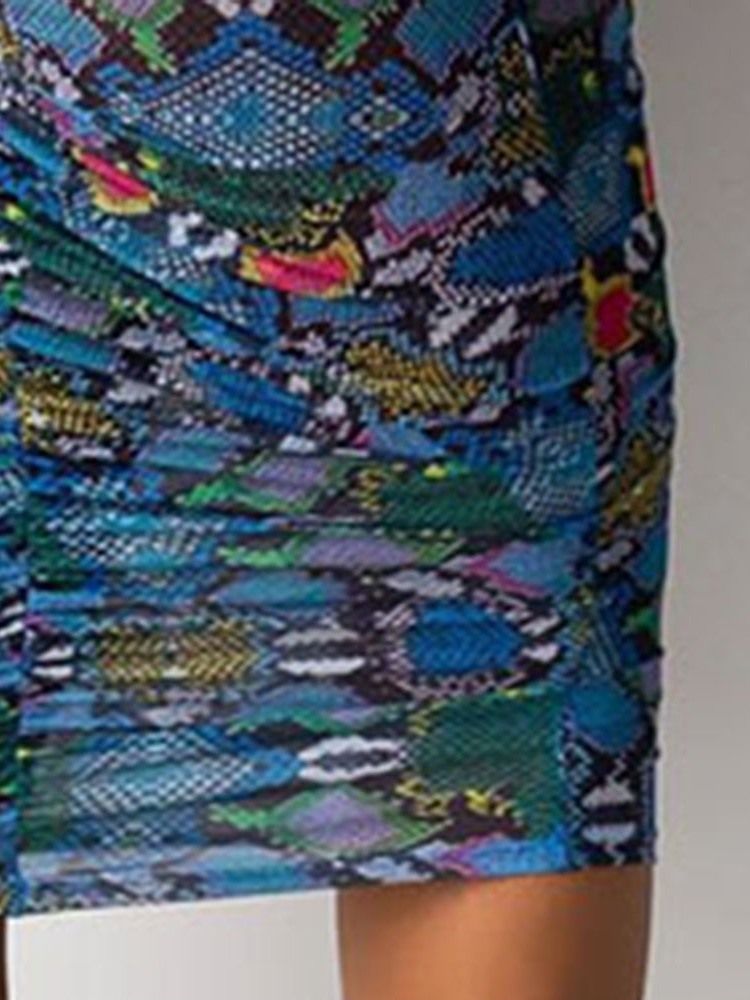 Robe De Printemps Serpentine Plissée À Col En V Et Manches Longues Pour Femmes