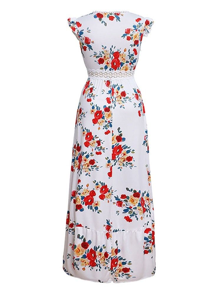 Robe Pull Douce À Col En V Et Imprimé Floral Pour Femmes