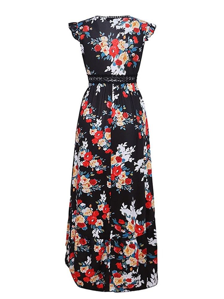 Robe Pull Douce À Col En V Et Imprimé Floral Pour Femmes