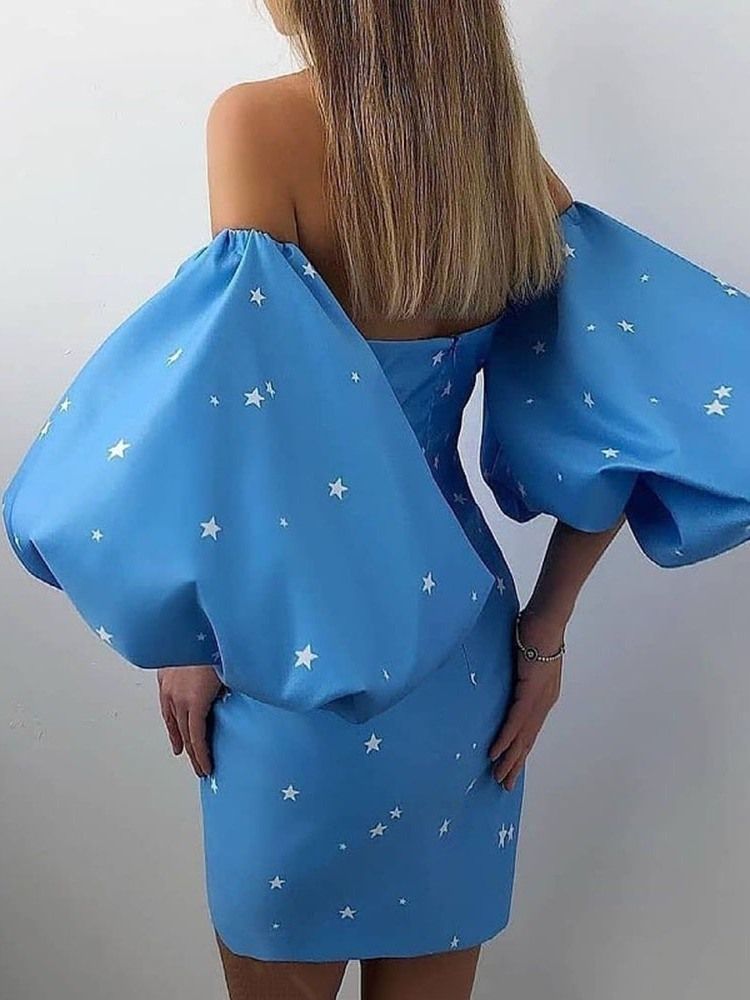 Robe Sexy Dos Nu À Manches Trois-quarts Au-dessus Du Genou Pour Femmes