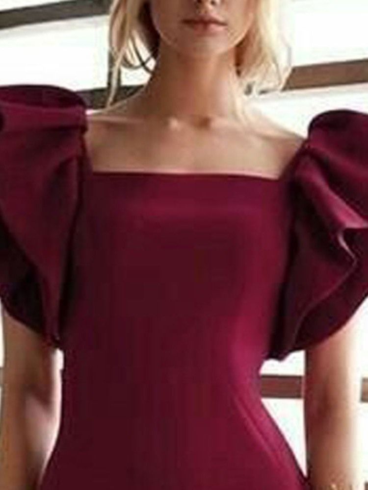 Robe Unie À Manches Longues Pour Femmes